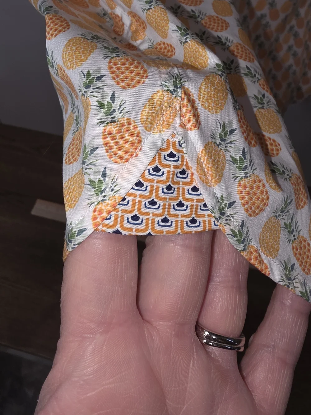 Johnston & Murphy White Short-Sleeve Pineapple Print Button-Up Shirt XXL